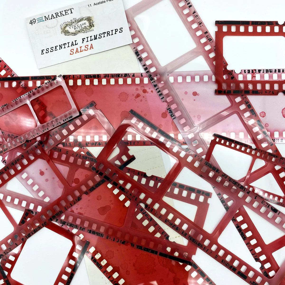 Tiras de película esenciales de 49 & Market Vintage Bits - Salsa